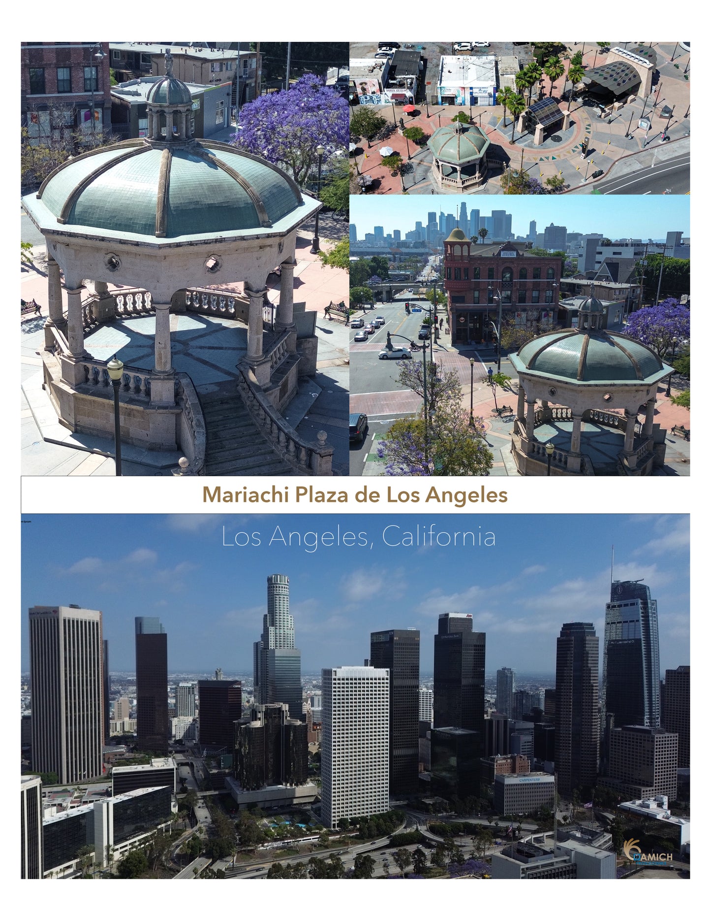 Mariachi Plaza Los Angeles Collage 8x10 black frame